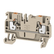 Feed-through Terminal Block A2C 2.5, 1-tier, 2.5mm² 24A 800V, push-in, Weidmüller, beige