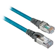 EtherNet Cable 1585, RJ45 plug » RJ45 plug, 8 conductors, 100BASE-TX, 100Mbit/s, Robotic TPE, weld splatter, UV, oil resistant, Flex Rated, 1.9m, Allen-Bradley, teal