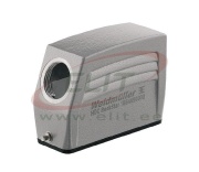 Hood HDC 16A TSLU 1PG16G, size 5, cable entry from side, plug housing, end-locking clamp, lower side, PG16, IP65, Weidmüller
