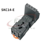 Relay Socket SKC14-E, SK4P, SK36F, 4P 10A 300V, screw clamp, RKE 4CO relays, incl. plastic retaining clip, marker, UL/TÜV/CE, 10pcs/pck, TS35