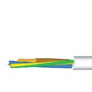 Flexible Cable H05VV-F, 5x1.5mm² 300/500V -5..70°C, 100m/pck, white