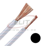 Wire H05V-K, 0.5mm² 300/500V -40..70°C, 100m/pck, black