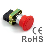 e-Stop Push-button, D40 red mushroom, turn to release, ø22.5mm, 1NC 10A 250VAC