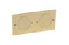 Floor Socket Box Arteor/Mosaic, rectangular, 2x 2M, white LED, 180° opening flap, IP44 IK08, Legrand, golden brushed