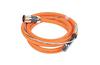 Power/Brake Cable 2090 Kinetix, SpeedTec DIN (motor end) » flying-lead (drive end), 35.6A 600V, 15m industrial TPE cable 6x10AWG D0.66-in., Allen-Bradley, orange