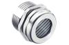 Drainage Element, M12x1.5, wrench 18, thread 10mm, mesh, -50..110°C, nickel-plated brass, ss A2, NBR, incl. O-ring, IP4x, Agro