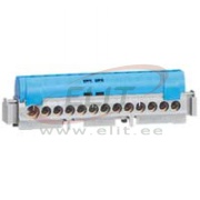 N-Terminal Block, 8x 1.5..16mm², 80A 400V, touch-proof, Legrand, blue