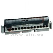 L-Terminal Block, 1x 6..25mm² + 12x 1.5..16mm², 100A 400V, touch-proof, Legrand, black