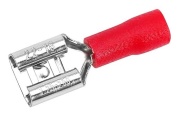Receptacle Con vh 2.8 r, insulated, female, 0.5..1mm² 300V, tab 0.8x2.8mm| 288, -25..75°C, PVC, brass, 100pcs/pck, red