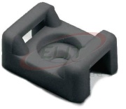 Saddle Tie Mount TM-2S6, L14.9xW9.5 ø3.7, max tie 4.8mm, -40..85°C, Polyamide 6.6, UL94 V2, UV resistant, 100pcs/pck, black