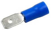 Tab Con mh 4.8 bs, insulated, 1.5..2.5mm² 300V, 0.5x4.8mm| 485, -25..75°C, PVC, brass, 100pcs/pck, blue