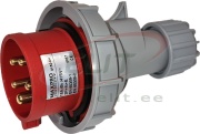 Industrial Plug, 3P+N+E 16A 415VAC, IP67, MaxPro, red