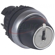 Selector Switch Osmoz, head| key (455) handle ^0·-1 (0-90°), ø22.5mm, IP66/69K IK05, black