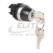 Selector Switch Osmoz, head| key (455) handle ^1·-0·-2· (-45°-0-45°), ø22.5mm, IP66/69K IK05, black
