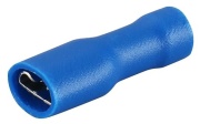 Receptacle Con vv 2.8 b, fully insulated, female, 1.5..2.5mm² 300V, tab 0.8x2.8mm| 288, -25..75°C, PVC, brass, 100pcs/pck, blue