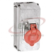 SM Socket Hypra, 3P+E 63A 415VAC, metal, IP44, Legrand