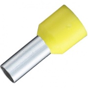 Wire-End Ferrule w. Collar Ce 700021 w, H70x21mm, 25pcs/pck, yellow