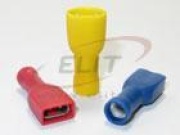 Receptacle Con vv 4.8 r, fully insulated, female, 0.5..1mm² 300V, tab 0.8x4.8mm| 488, -25..75°C, PVC, brass, 100pcs/pck, red