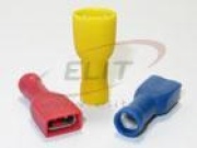 Receptacle Con vv 6.3 r, fully insulated, female, 0.5..1mm² 300V, tab 0.8x6.4mm| 648, -25..75°C, PVC, brass, 100pcs/pck, red