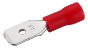 Tab Con mh 2.8 r, insulated, 0.5..1.5mm² 300V, 0.8x2.8mm| 288, -25..75°C, PVC, brass, 100pcs/pck, red