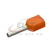 Twin Wire-End Ferrule w. Collar Ct 005008 w, 2x0.5x8mm, 500pcs/pck, orange