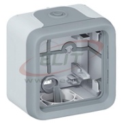 SM Box Plexo, 1gang, incl. removable membrane glands, IP55 IK07, Legrand, grey