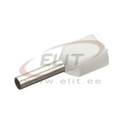 Twin Wire-End Ferrule w. Collar Ct 007508 wc, 2x0.75x8mm, 100pcs/pck, white