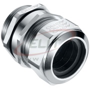 Cable Gland Progress EMC powerConnect, M25x1.5, ø12.5..20.5mm| 2piece sealing insert, wrench 30mm, thread 7mm, concentric 360° shield contact, -60..100°C, nickel-plated brass, TPE, NBR, incl. O-ring, CE/VDE/EAC, IP68/69, Agro