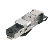 Plug RJ45 IE-PS-RJ45-FH-BK-B, no tools required, cat.6A/class EA (ISO/IEC 11801 2010), RJ45/IDC, 8-core EIA/TIA T568B, Weidmüller