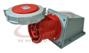 SM Industrial Socket, 3P+N+E 125A 415VAC, IP67, MaxPro, red