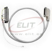 Pre-Wired Cable 1492, shielded, 20 conductors, 22AWG, 2A 300V 80°C, 1746-RT25G, AIFM 25pin D-shell, L2.5m, Allen-Bradley