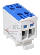 Tapping Terminal Block Al/Cu UK35/2N, 1P (4holes) 2.5-35mm² 120/135A, Hex4 3Nm 2.5..16mm², 6Nm 25..35mm², TS35, MaxPRO, blue