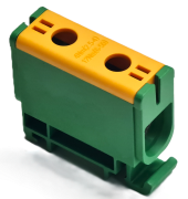 Universal Terminal Block Al/Cu UK50/1PE, 1P (2holes) 2.5-50mm² 145/160A 1000VAC/ 1500VDC, Hex5 4Nm 2.5..4mm²/ 12Nm 6..50mm², TS35, MaxPro, yegr
