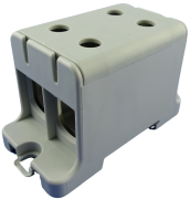 Tapping Terminal Block Al/Cu UK95/2A, 1P (4holes) 16-95mm² 440/490A 1000VAC/ 1500VDC, Hex6 12N 6..25mm²/ 22Nm 35..95mm², TS35/ panel mount, grey