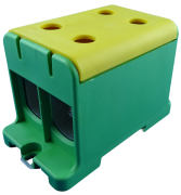 Tapping Terminal Block Al/Cu UK150/2PE, 1P (4holes) 35-150mm² 580/640A 1000VAC/ 1500VDC, Hex6 14Nm 25..50mm²/ 35Nm 70..150mm², TS35/ panel mount, MaxPro, yegr