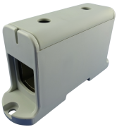 Universal Terminal Block Al/Cu UK240/1A, 1P (2holes) 35-240mm² 380/425A 1000VAC/ 1500VDC, Hex8 26Nm 35..120mm²/ 46Nm 150..240mm², panel mount, MaxPro, grey