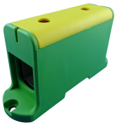 Universal Terminal Block Al/Cu UK240/1PE, 1P (2holes) 35-240mm² 380/425A 1000VAC/ 1500VDC, Hex8 26Nm 35..120mm²/ 46Nm 150..240mm², panel mount, MaxPro, yegr