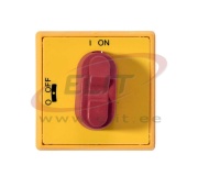 OHBS3AH1| Selector Handle, I/ON - 0/OFF, 48x48mm, OT16..OT125F, OTDC16..32F, padlockable, door interlock (ON), IP54, black