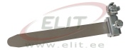 Strip Earthing Clip EB 0, zinc-plated, chromated steel strip, L136mm| tube ⅛..⅜ in./ Ø8..22mm