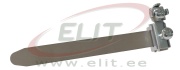 Strip Earthing Clip EB 1, zinc-plated, chromated steel strip, L209mm| tube ⅛..1½ in./ Ø8..50mm, Pollmann
