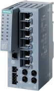 Scalance XC206-2, Manageable Layer 2 IE Switch, 6x 100Mbit/s RJ45 ports, 2x 100Mbit/s ST/BFOC ports, 1x console port, diagnostic LED, redundant PS, -40..70°C, TS35/S7 profile rail/wall mount, RSTP/VLAN, ProfiNet IO, Ethernet/IP, C-PLUG-shaft