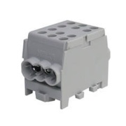 Main Terminal Block Al/Cu HLAK 35-1/4 M2, 2x 35/25mm²/ 4x 25/16mm², 160/125A 1000VAC/DC, 3.5/2.5Nm, TS35, Pollmann, grey