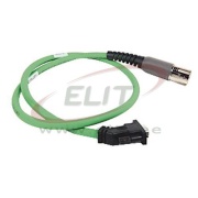 Feedback Cable 2090 Kinetix, SpeedTec DIN (motor end) » flying-lead (drive end), 600V, 80m industrial TPE cable 15x22AWG D0.38-in., Allen-Bradley, green