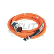 Power Cable 2090 Kinetix, SpeedTec DIN (motor end) » flying-lead (drive end), 8A 600V, 40m industrial TPE cable 4x16AWG D0.36-in., Allen-Bradley, orange