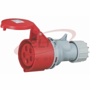 Mobile Industrial Socket, 3P+N+E 16A 415VAC, IP44, MaxPro, red