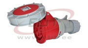 Mobile Industrial Socket, 3P+N+E 32A 415VAC, IP67, MaxPro, red