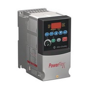 VF Drive PowerFlex4, 0.37kW 2.3A 1x240VAC, LED display, fixed digital keypad, EMC, RS485, frame A, Allen-Bradley
