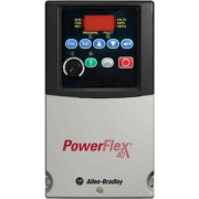 VF Drive PowerFlex40, 0.4kW 2.3A 240VAC, aux. 3A 30VDC/240VAC, integral keypad, LED, RS485, frame B, Allen-Bradley