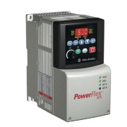 VF Drive PowerFlex40, 0.4kW 1.4A 3x480VAC, aux. 1NO 3A 240VAC, integral keypad, LED display, RS485, frame B, Allen-Bradley