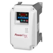 VF Drive PowerFlex40, 0.75kW 2.3A 3x480VAC, aux. 1NO 3A 240VAC, integral keypad, LED display, RS485, frame B, panel mount, IP66, NEMA4X, Allen-Bradley